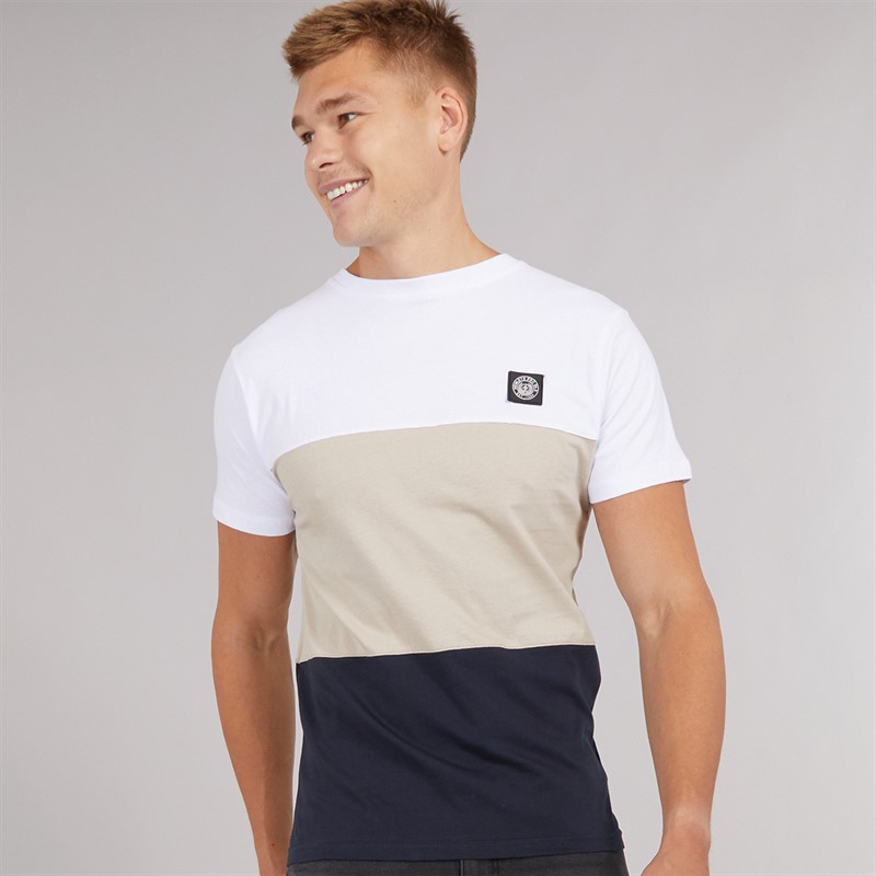 Henleys Mens Henpanel T-Shirt White - Size XL