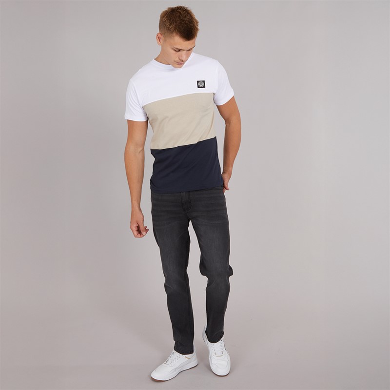 Henleys Mens Henpanel T-Shirt White