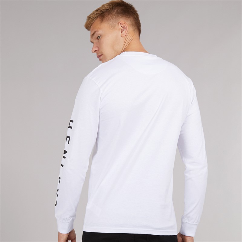 Henleys Mens Melvern Long Sleeve Top White