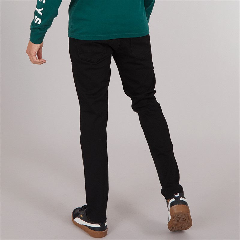 Henleys Mens Mayhen Slim Jeans Black