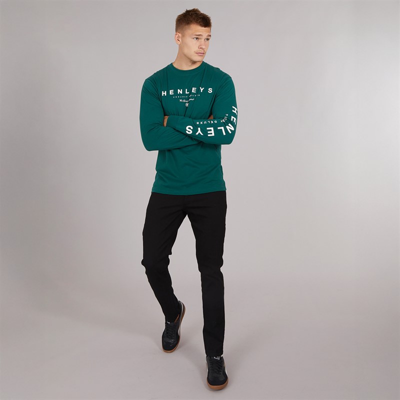 Henleys Mens Mayhen Slim Jeans Black