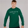 Henleys Mens Melvern Long Sleeve Top Green