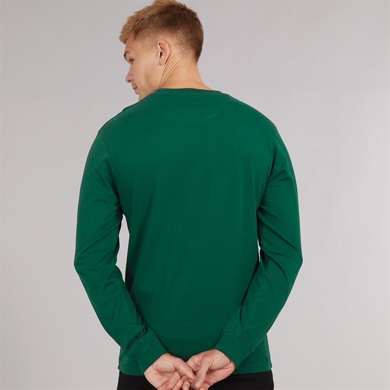 Henleys Mens Melvern Long Sleeve Top Green