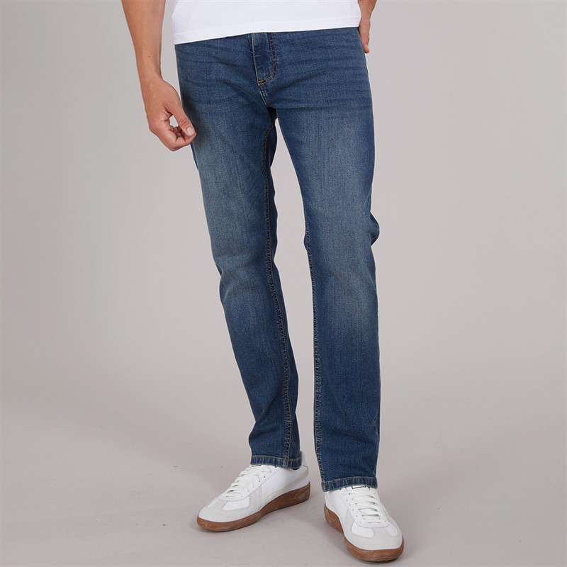Henleys Mens Craze Comfort Jeans Stone Wash - Size 36/32