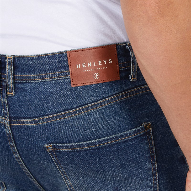 Henleys Mens Craze Comfort Jeans Stone Wash