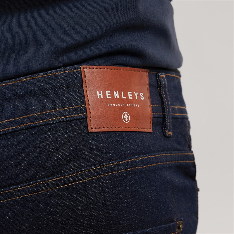 Henleys Mens Flex Denim Shorts Raw