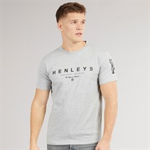 Henleys Mens Henley Hentyme T-Shirt Light Grey Marl