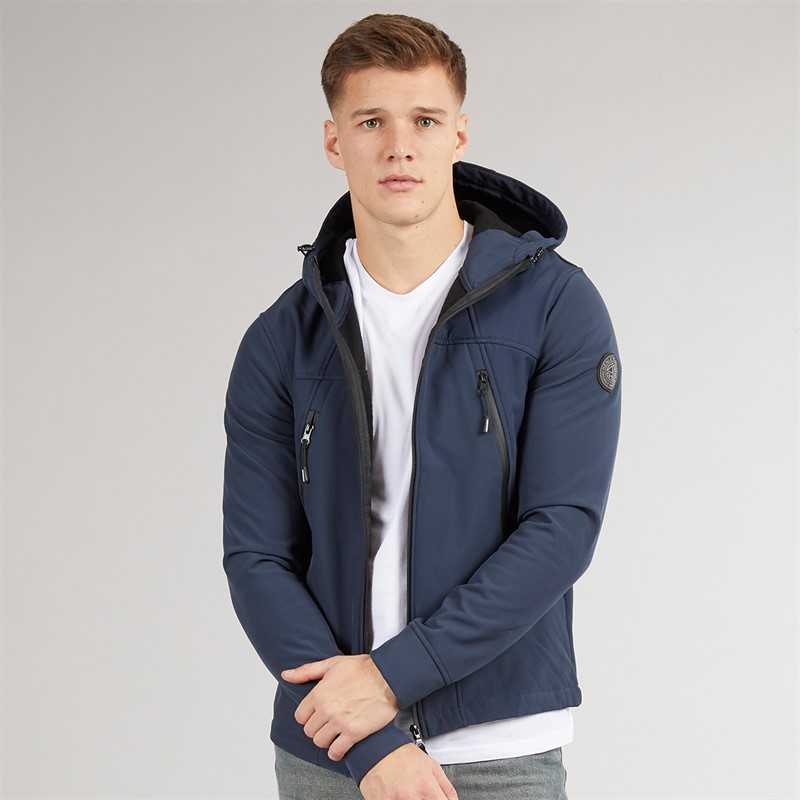 Henleys Mens Expand Soft Shell Jacket Navy