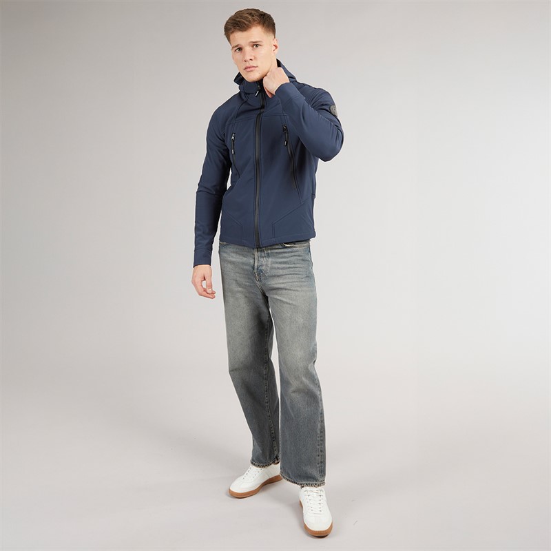 Henleys Mens Expand Soft Shell Jacket Navy