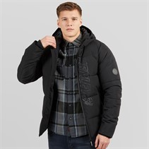 Henleys Mens System Ski Puffer Jacket Black