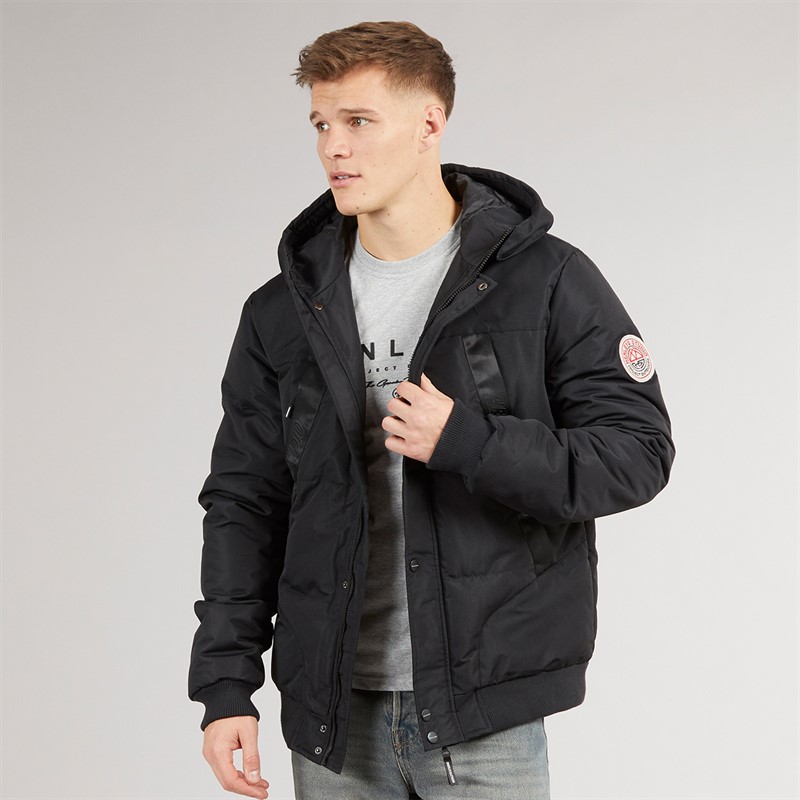 Henleys Mens Traction Bomber Jacket Black