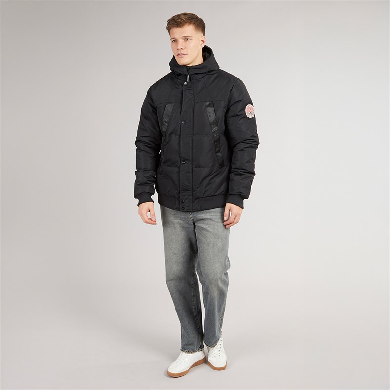 Henleys Mens Traction Bomber Jacket Black
