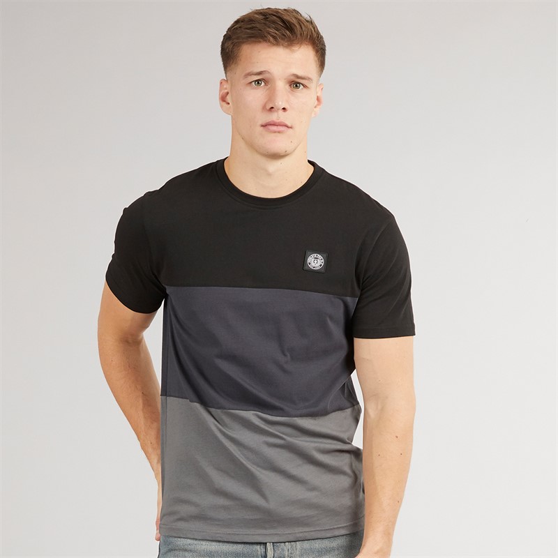 Henleys Mens Henpanel T-Shirt Black