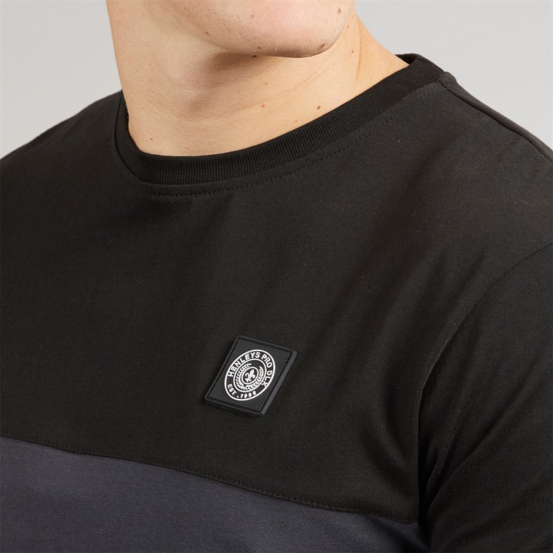 Henleys Mens Henpanel T-Shirt Black