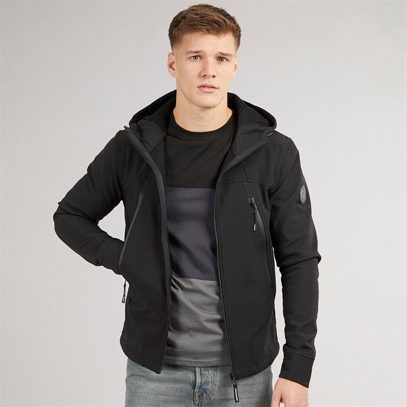 Henleys Mens Expand Soft Shell Jacket Black