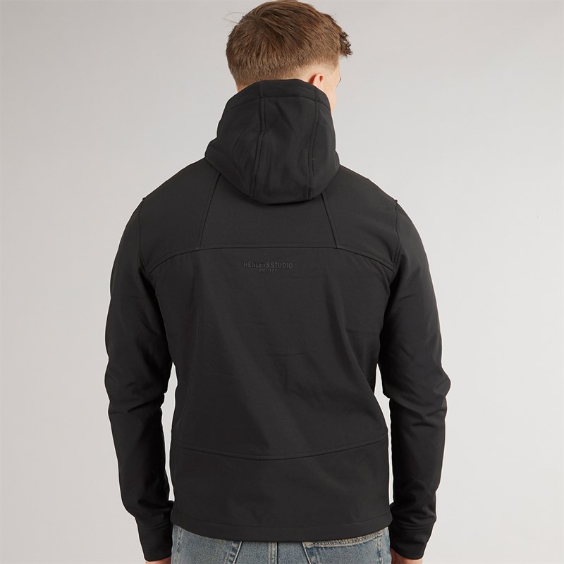 Henleys Mens Expand Soft Shell Jacket Black