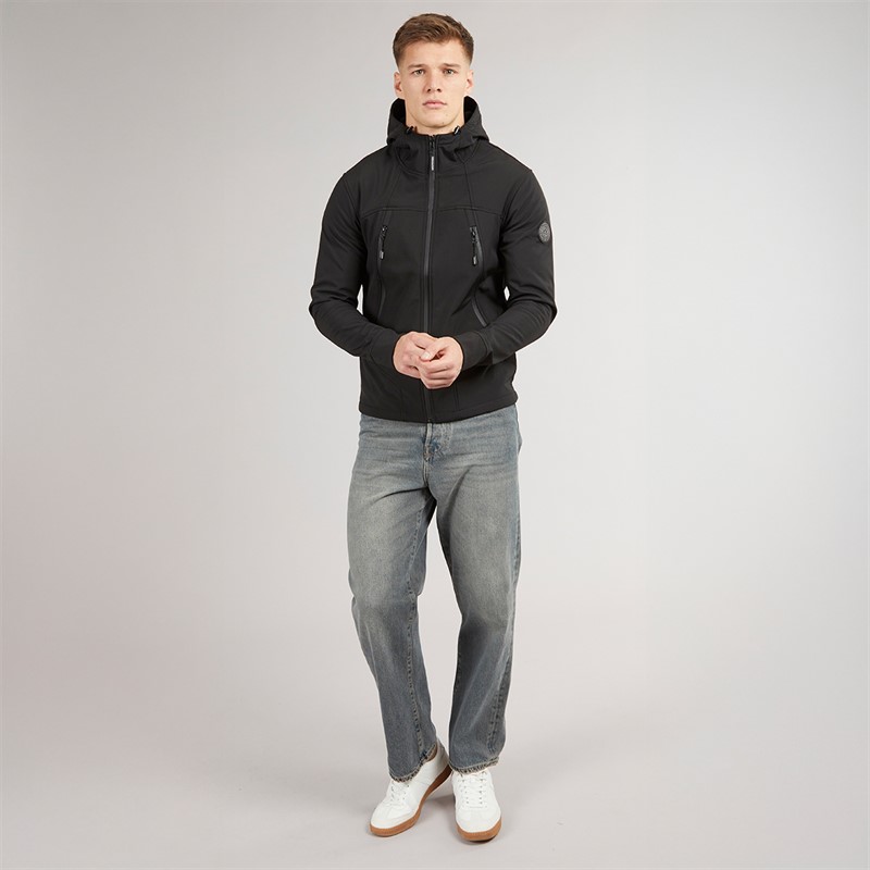 Henleys Mens Expand Soft Shell Jacket Black