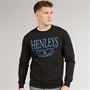 Henleys Mens Henbank Sweatshirt Black