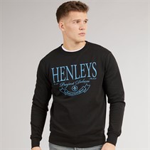 Henleys Mens Henbank Sweatshirt Black