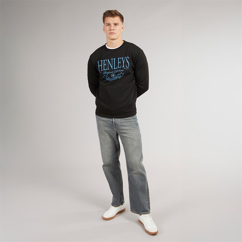 Henleys Mens Henbank Sweatshirt Black