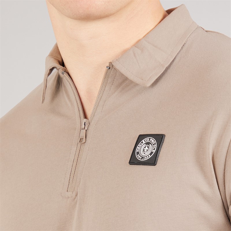 Henleys Mens Henychill Polo Shirt And Shorts Set Taupe