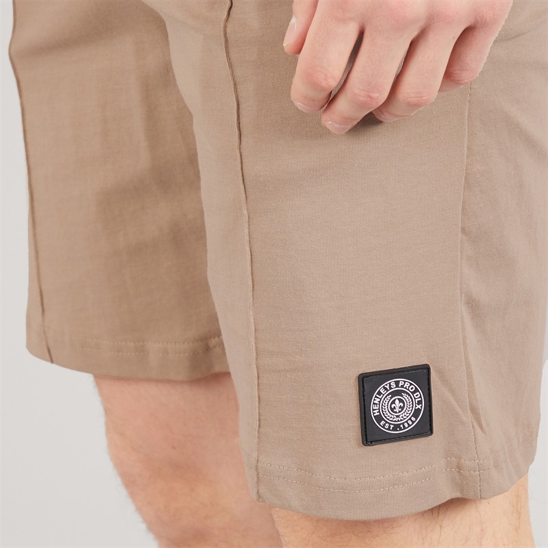Henleys Mens Henychill Polo Shirt And Shorts Set Taupe