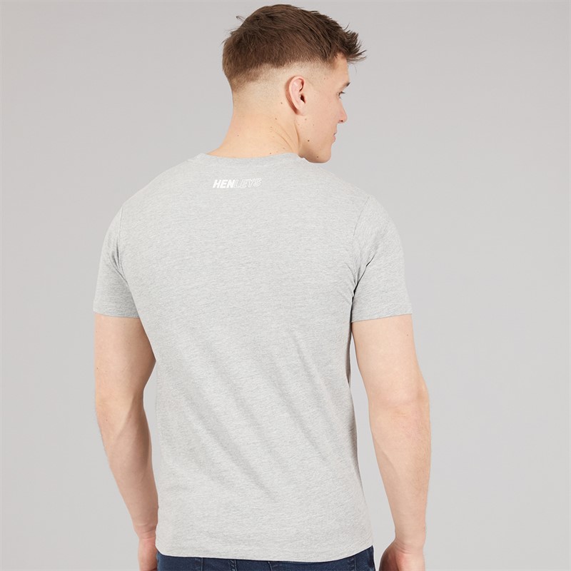 Henleys Mens Melvern T-Shirt Grey Marl