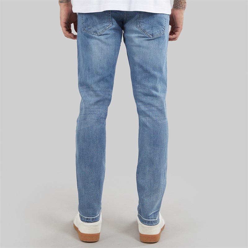 Henleys Mens Mayhen Slim Fit Jeans Light Wash