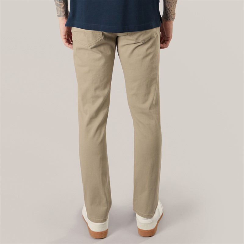 Henleys Mens Edition Stn Five Pocket Chinos Stone