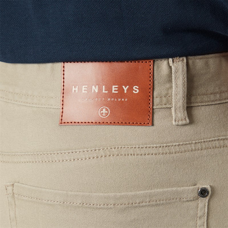 Henleys Mens Edition Stn Five Pocket Chinos Stone