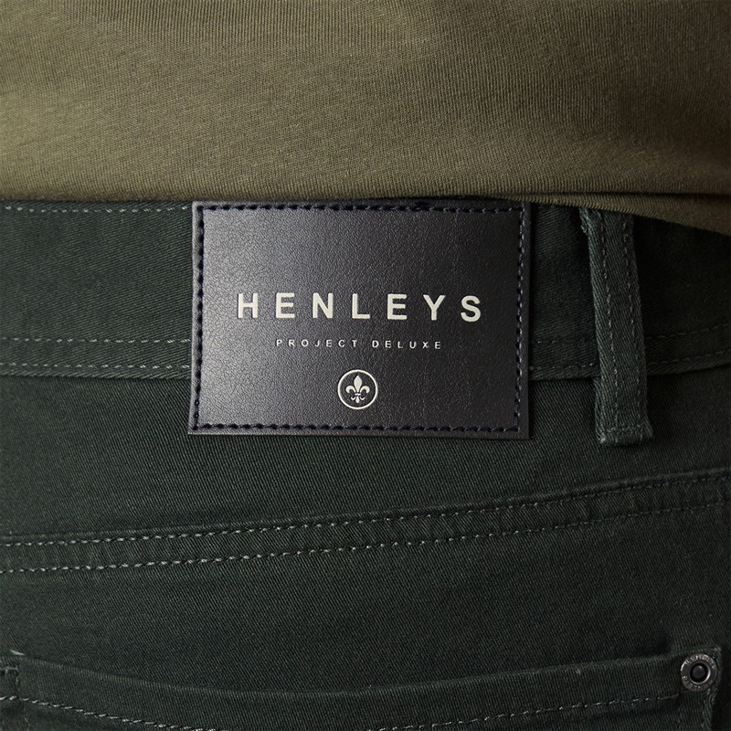 Henleys Mens Edition Five Pocket Chinos Khaki