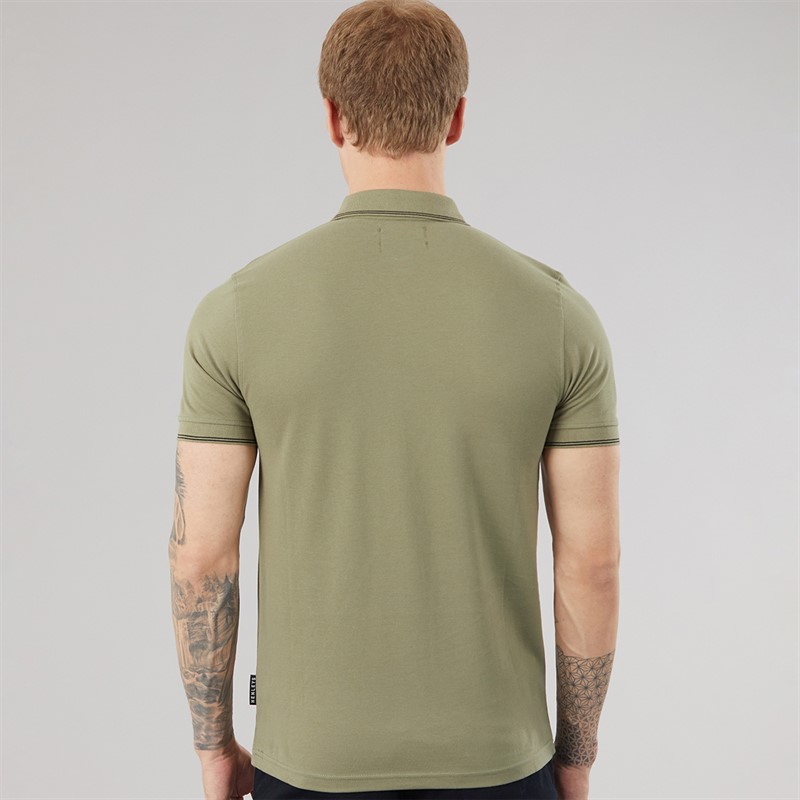 Henleys Mens Moorehen Polo Shirt Khaki