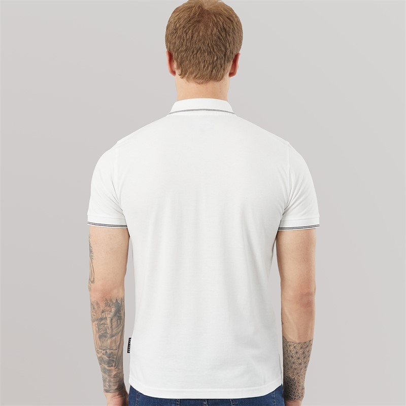 Henleys Mens Moorehen Polo Shirt White