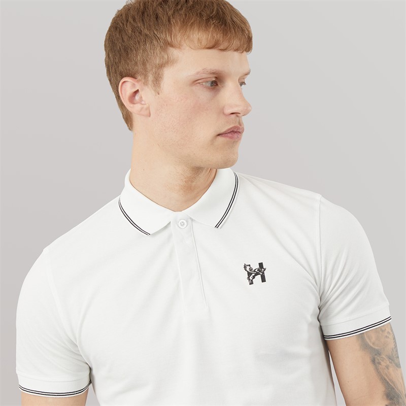 Henleys Mens Moorehen Polo Shirt White