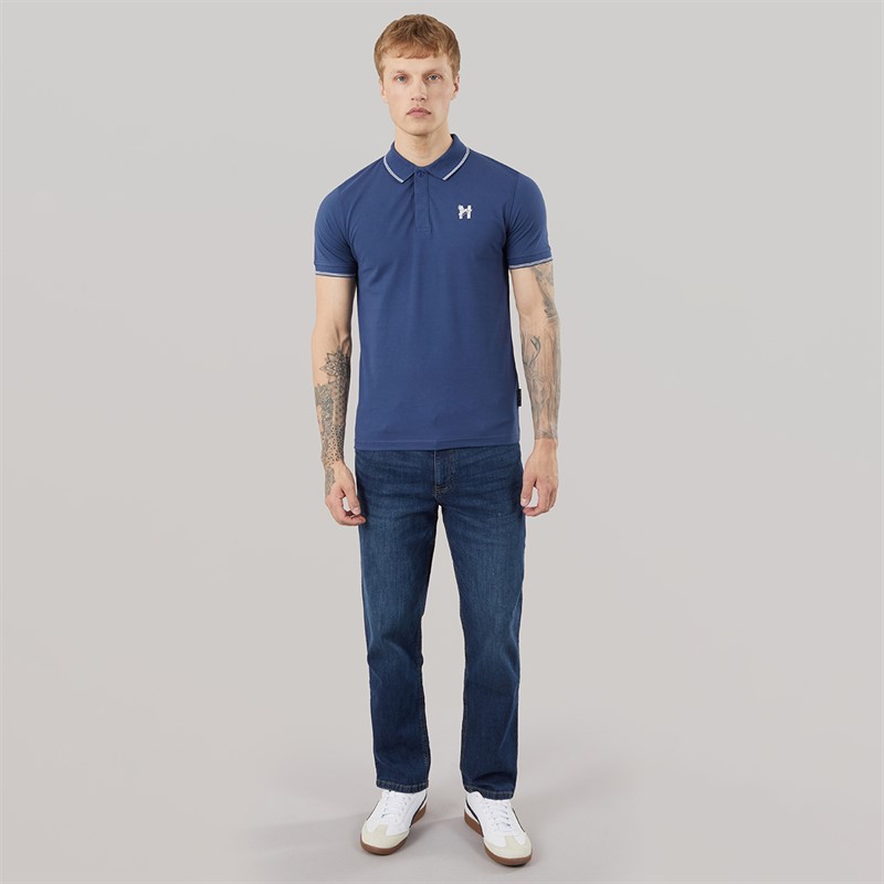 Henleys Mens Moorehen Polo Shirt Navy