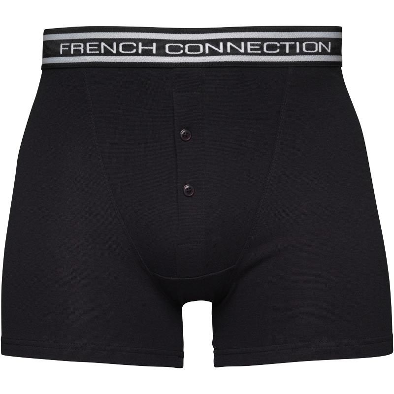 Buy French Connection Mens Two Button Boxers Black