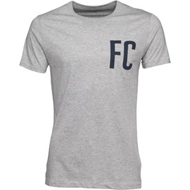 French Connection Tee-Shirt FC Chest Homme Gris Clair Chiné/Bleu Marine