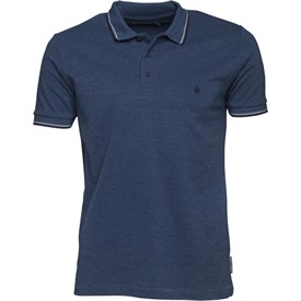 French Connection Polo Tipped Homme Bleu Chiné/Bleu Marine/Gris
