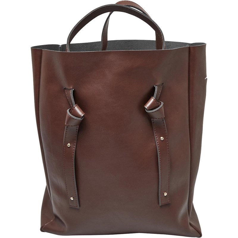 French Connection Womens Knot Strap Tote Bag Red Rock