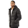 French Connection Mens Row 4 Light Puffer Jacket Black Shiny