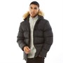 French Connection Parkas Row 4 Fur Homme Noir