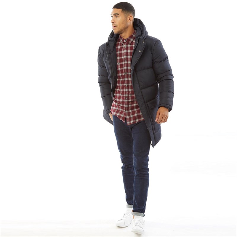 French connection mens row parka marine clearance
