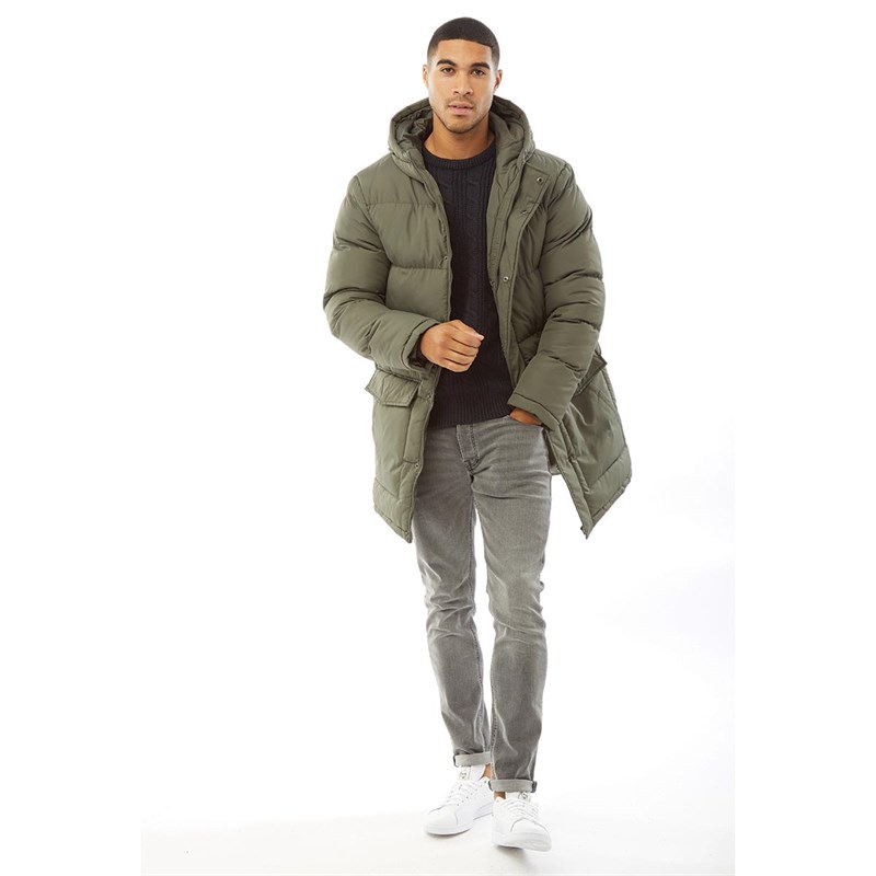 French connection mens parka khaki hot sale
