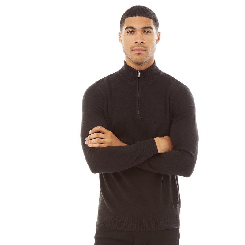 French Connection Herren Cash Pullover Schwarz