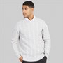 French Connection Mens Cotton Cable Crew Neck Jumper Ecru Melange