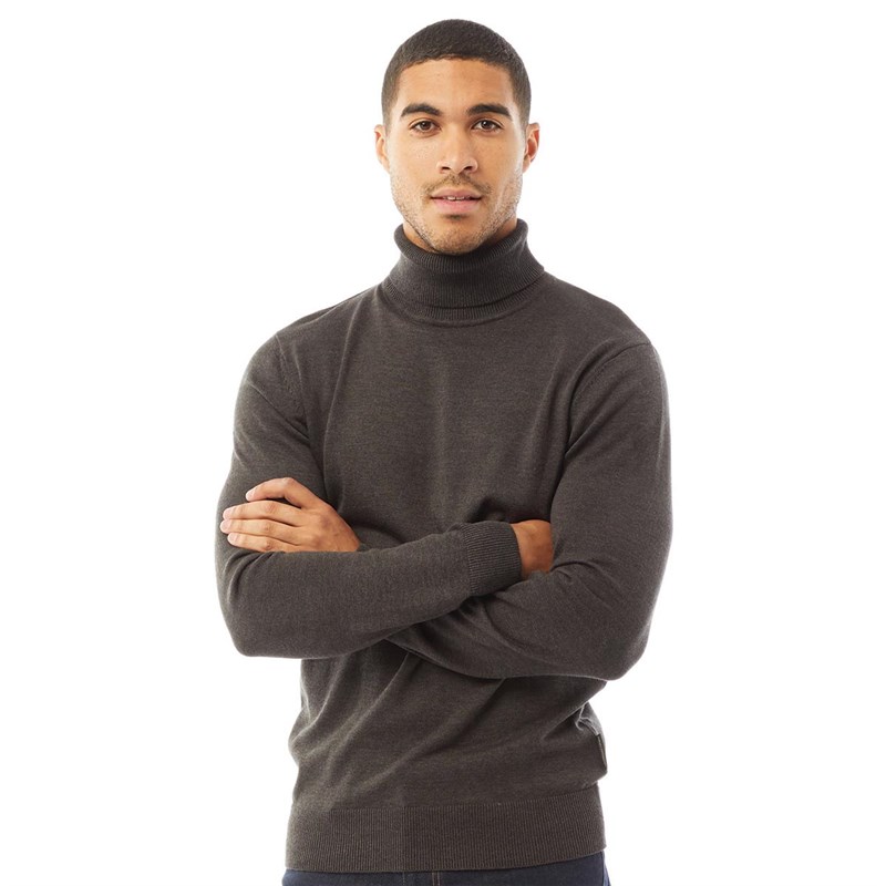 French Connection Herrer Cotton Rullekrave Mørk Grå