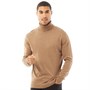 French Connection Pull à col roulé Cotton Homme Marron