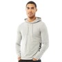 French Connection Mens Hooded Side FCUK Long Sleeve Top Light Grey Melange/Black
