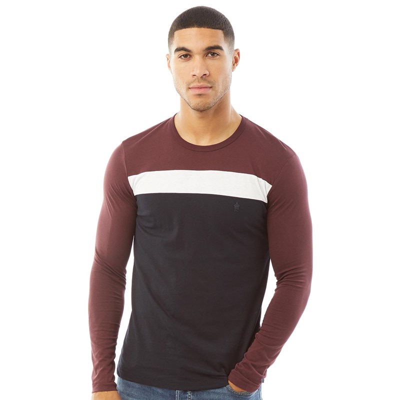 Buy French Connection Mens Block Original 3 Long Sleeve Top Chateaux ...