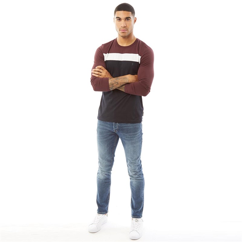 Buy French Connection Mens Block Original 3 Long Sleeve Top Chateaux ...